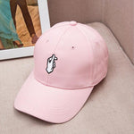 Fashion Men Women Boys Love At Finger Baseball Cap Adjustable Strapback Trucker Hats Summer Sunscreen Cap Black/ Pink/White