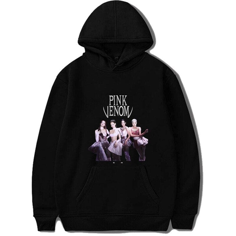 KPOP PINK VENOM BORN PINK WORLD TOUR Hoodie JENNIE ROSÉ JISOO LISA Pullover Coat 2022