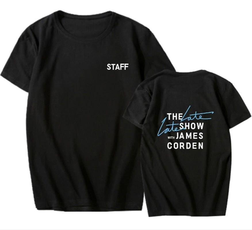 Kpop STAFF SEVENTEEN 17 THE Late Late Show Unisex Summer T-Shirt Tshirt Top SCOUPS JEONGHAN JOSHUA CARAT CLothes Tee New Cotton