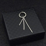 Men Women Punk Earrings Stainless Steel Ear Clip Tassel Long Chain Hip-hop Street Pop Ear Guys Jewelry Hipster Rock Stud Earring